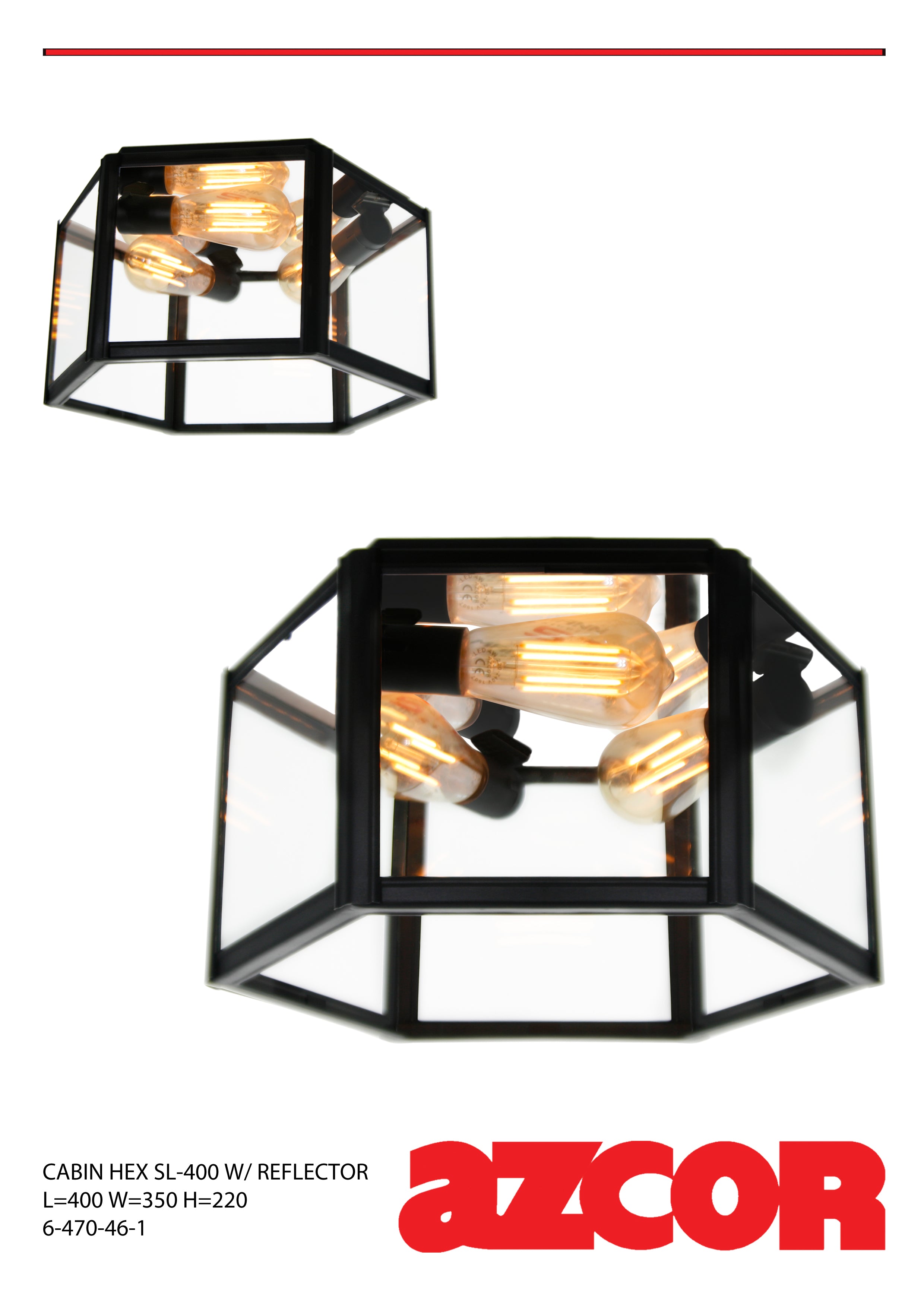 Cabin Surface Light Hexagonal 400