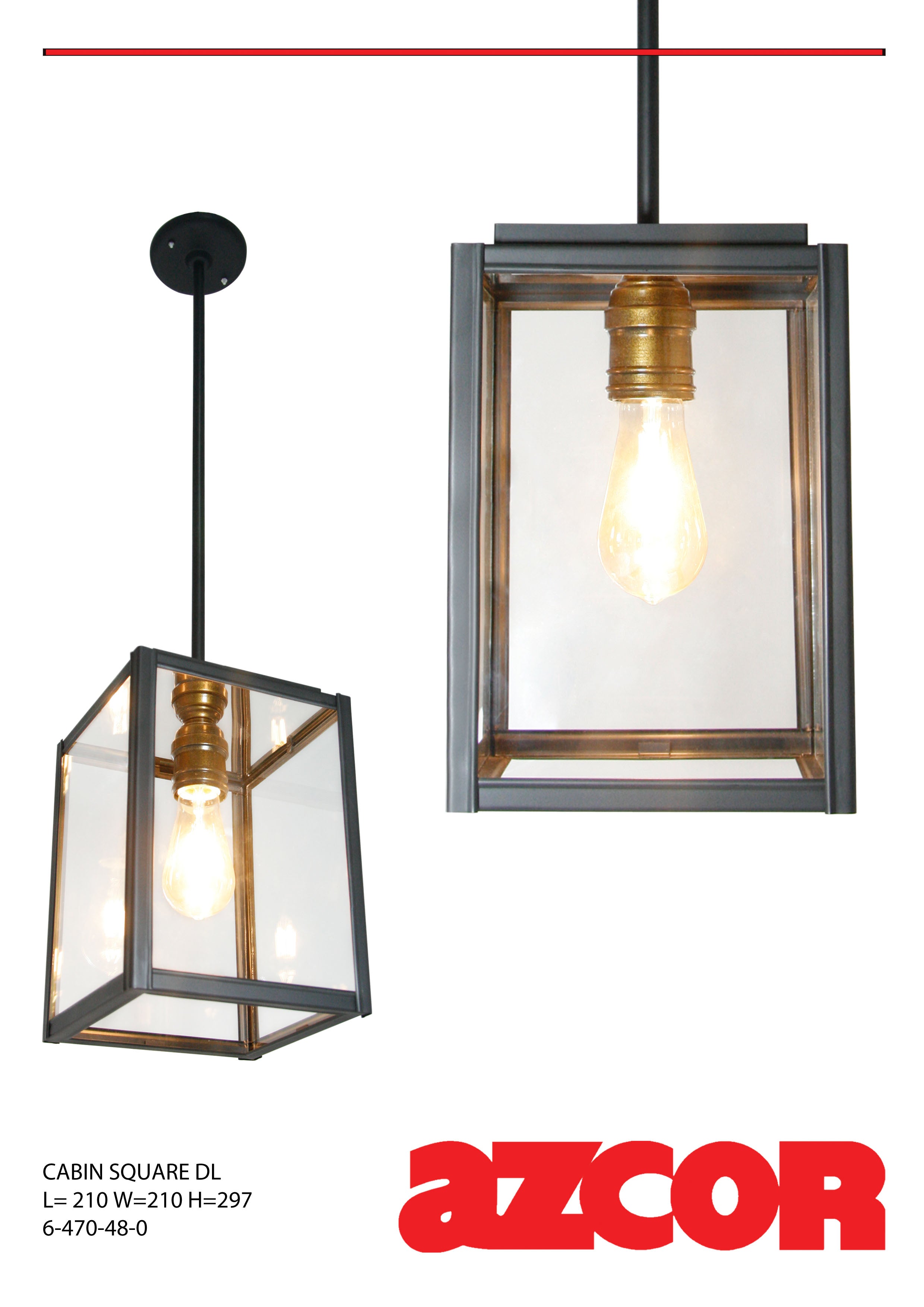 Cabin Drop Light Square