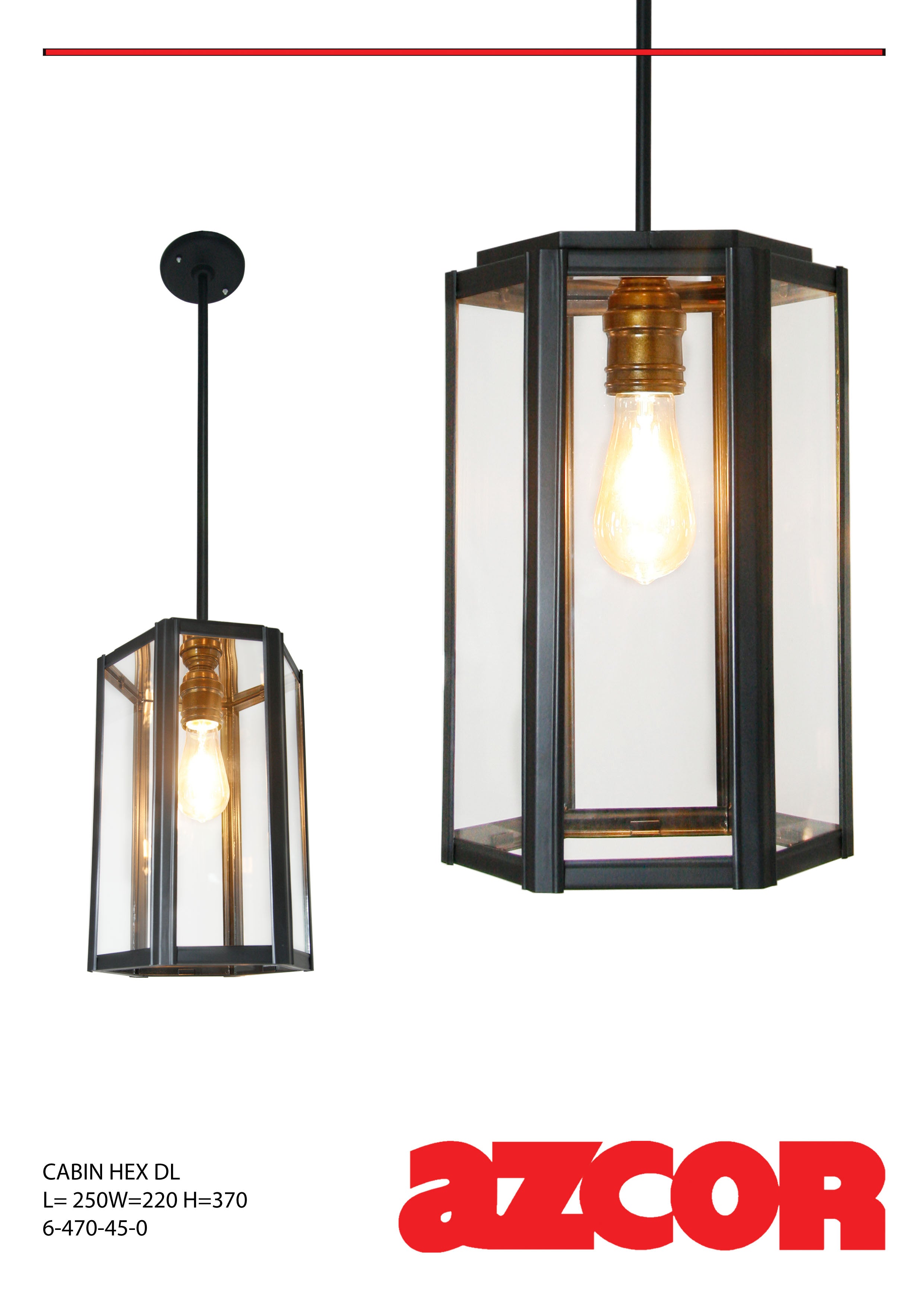 Cabin Drop Light Hexagonal