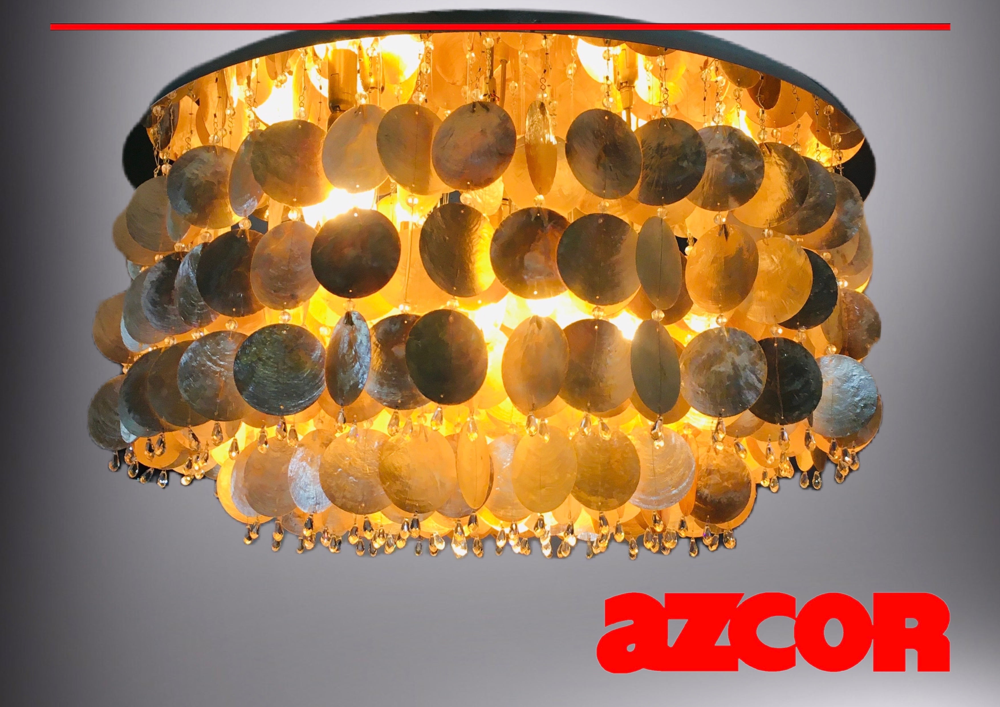 Capiz Gold Surface Light 800Øx360H