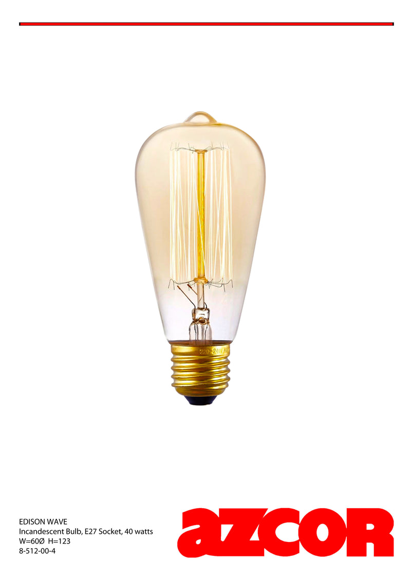 E27 Edison Wave Bulb 60W