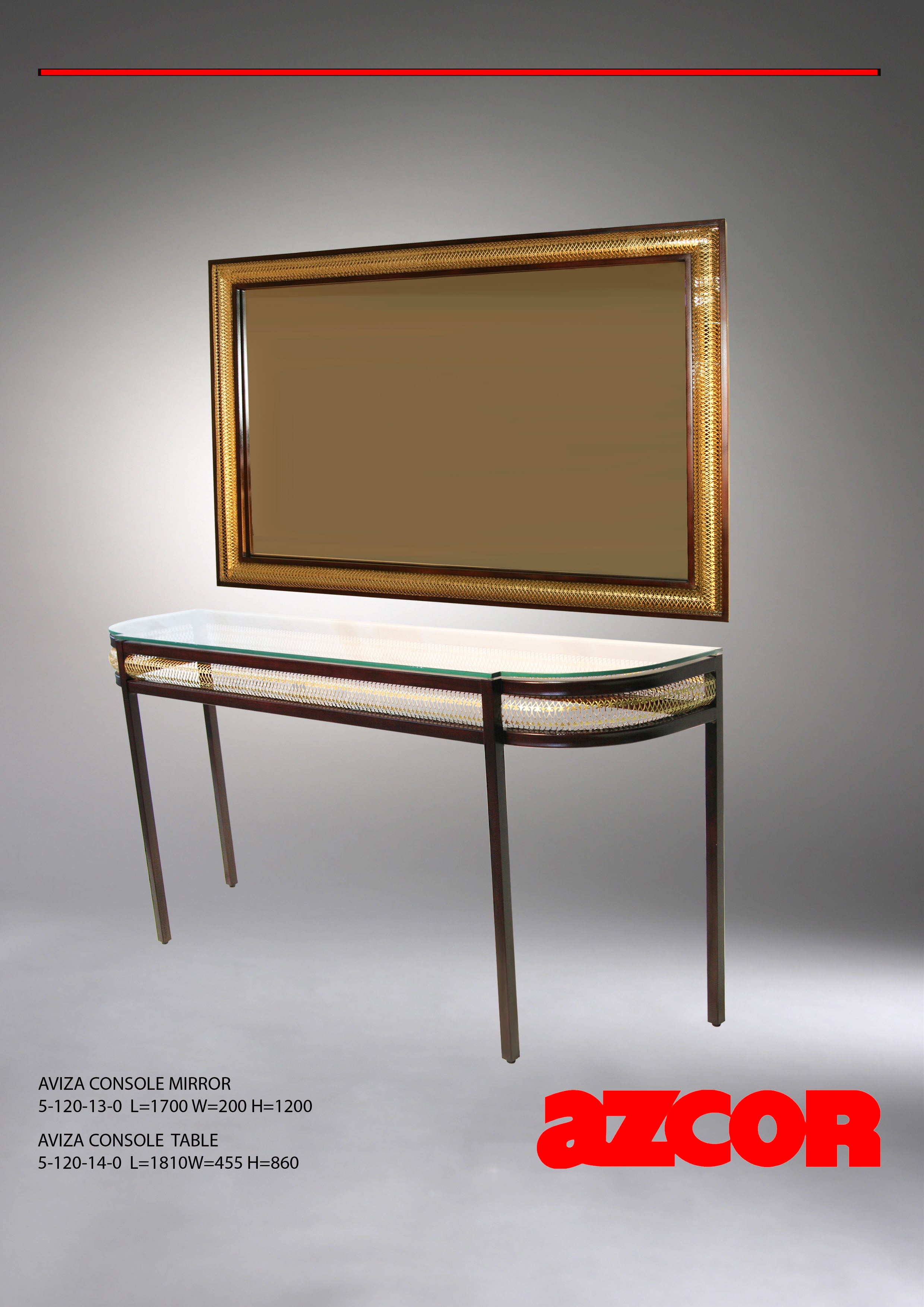 Aviza Console Mirror and Table