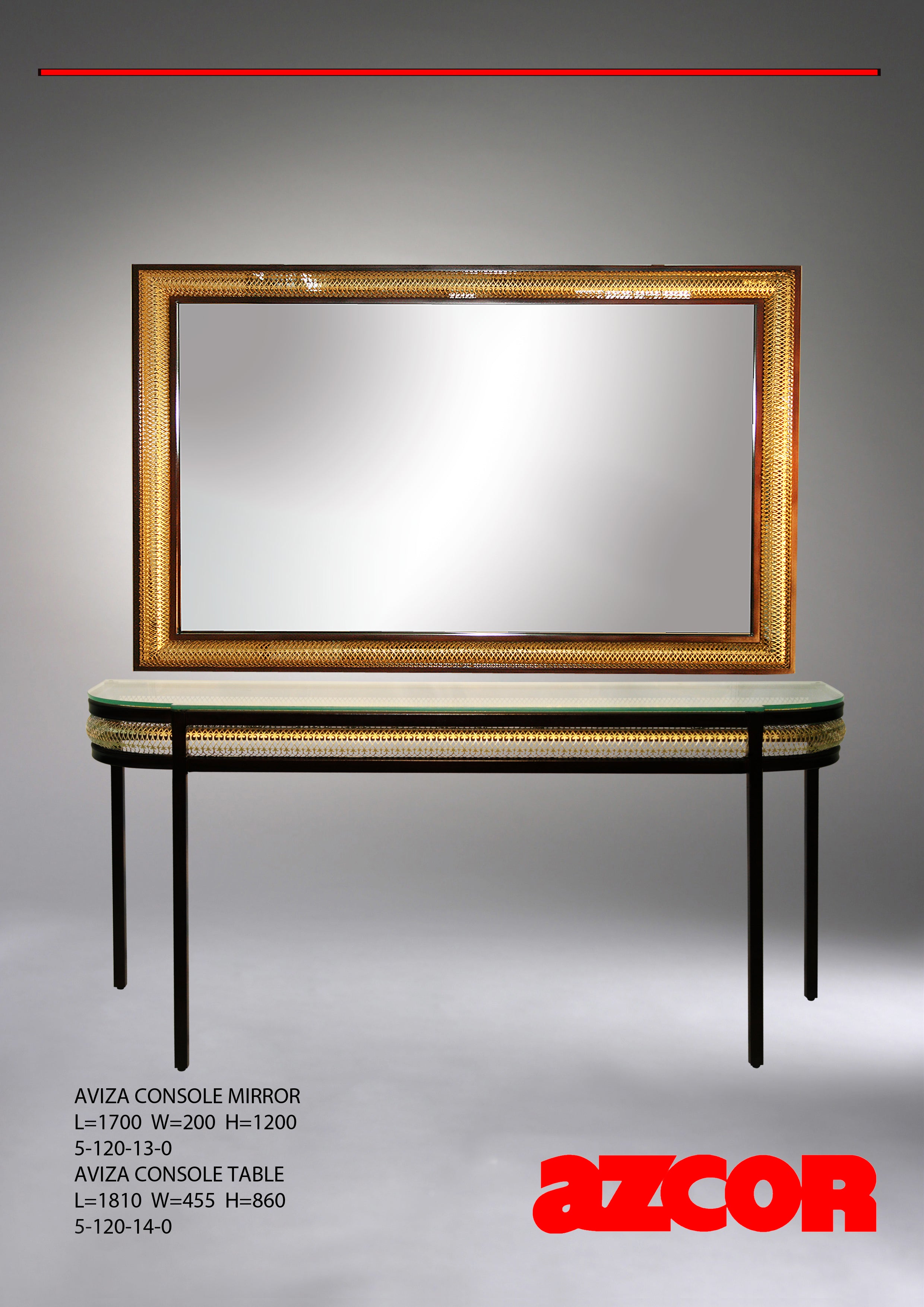 Aviza Console Mirror and Table