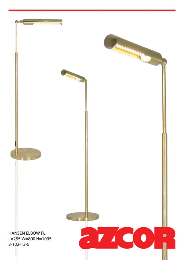 Hansen Brass Elbow Floor Lamp