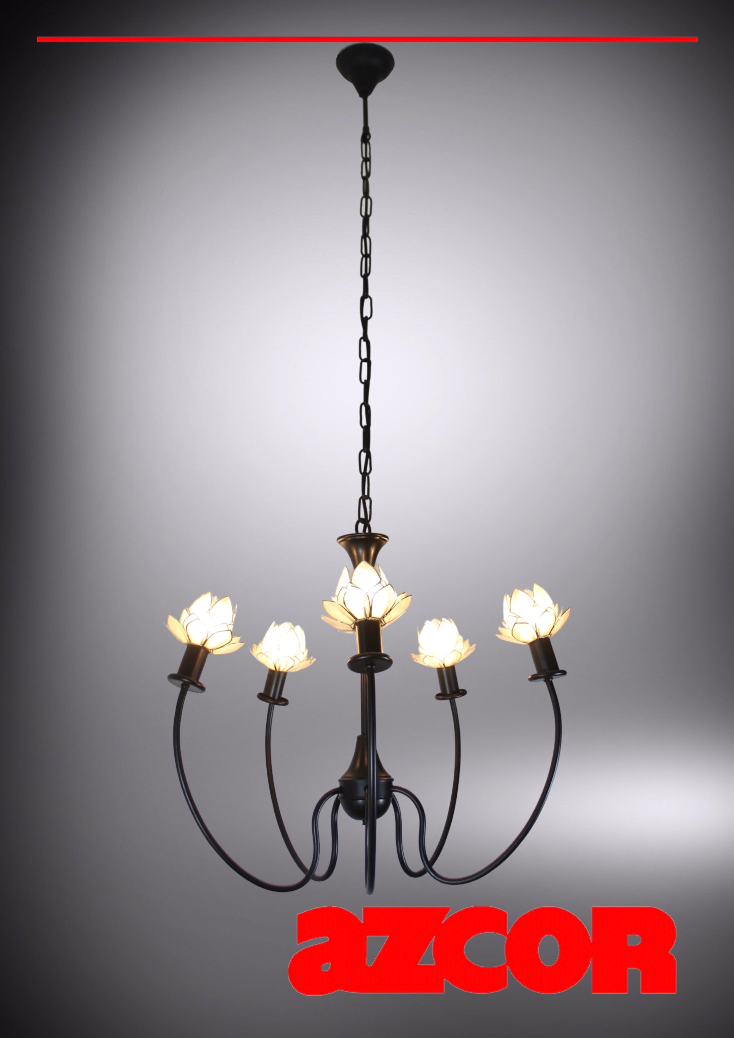 Harper Lotus Capiz Chandelier 5