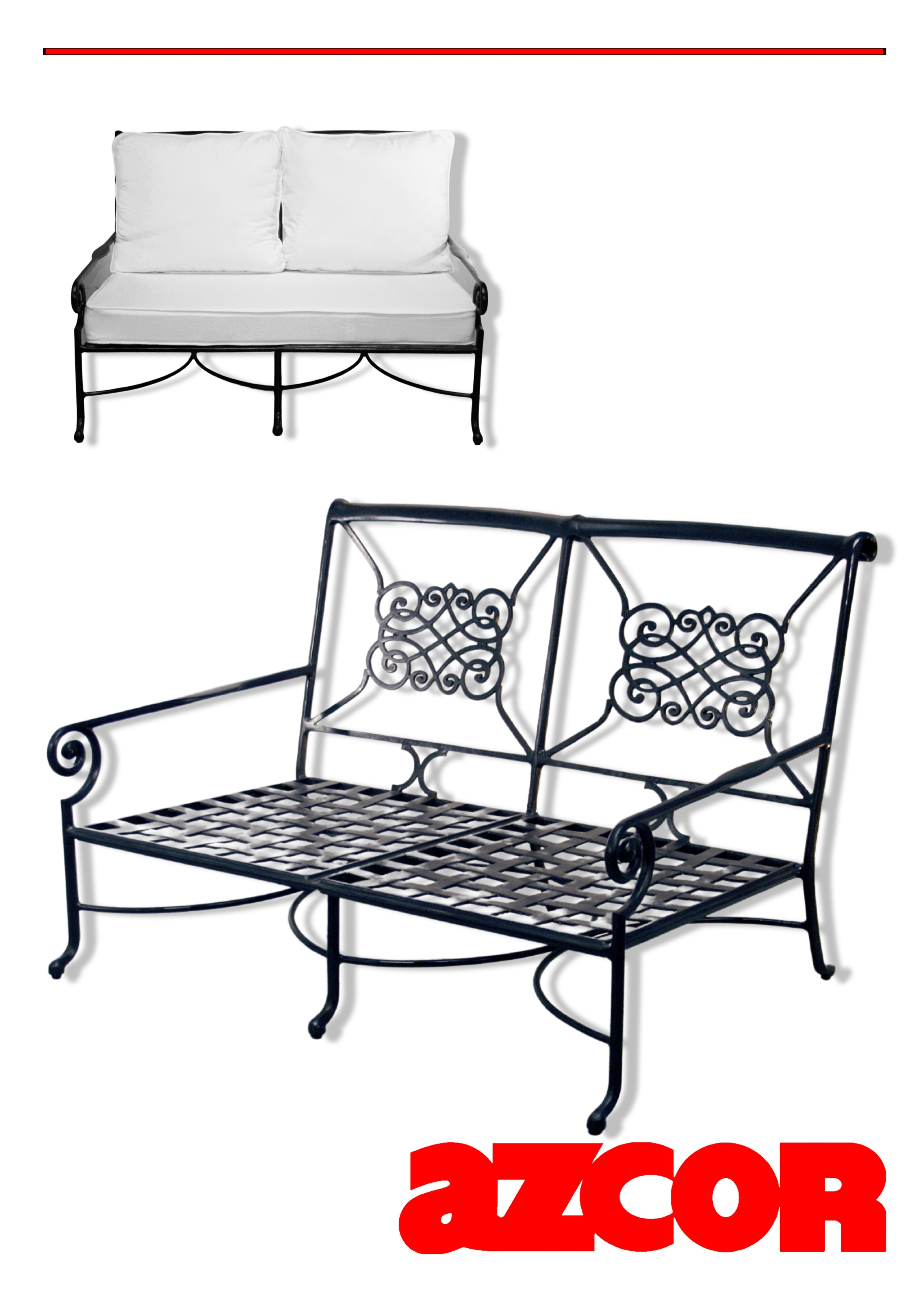 Marina Cast Aluminum 2-Seater Sofa