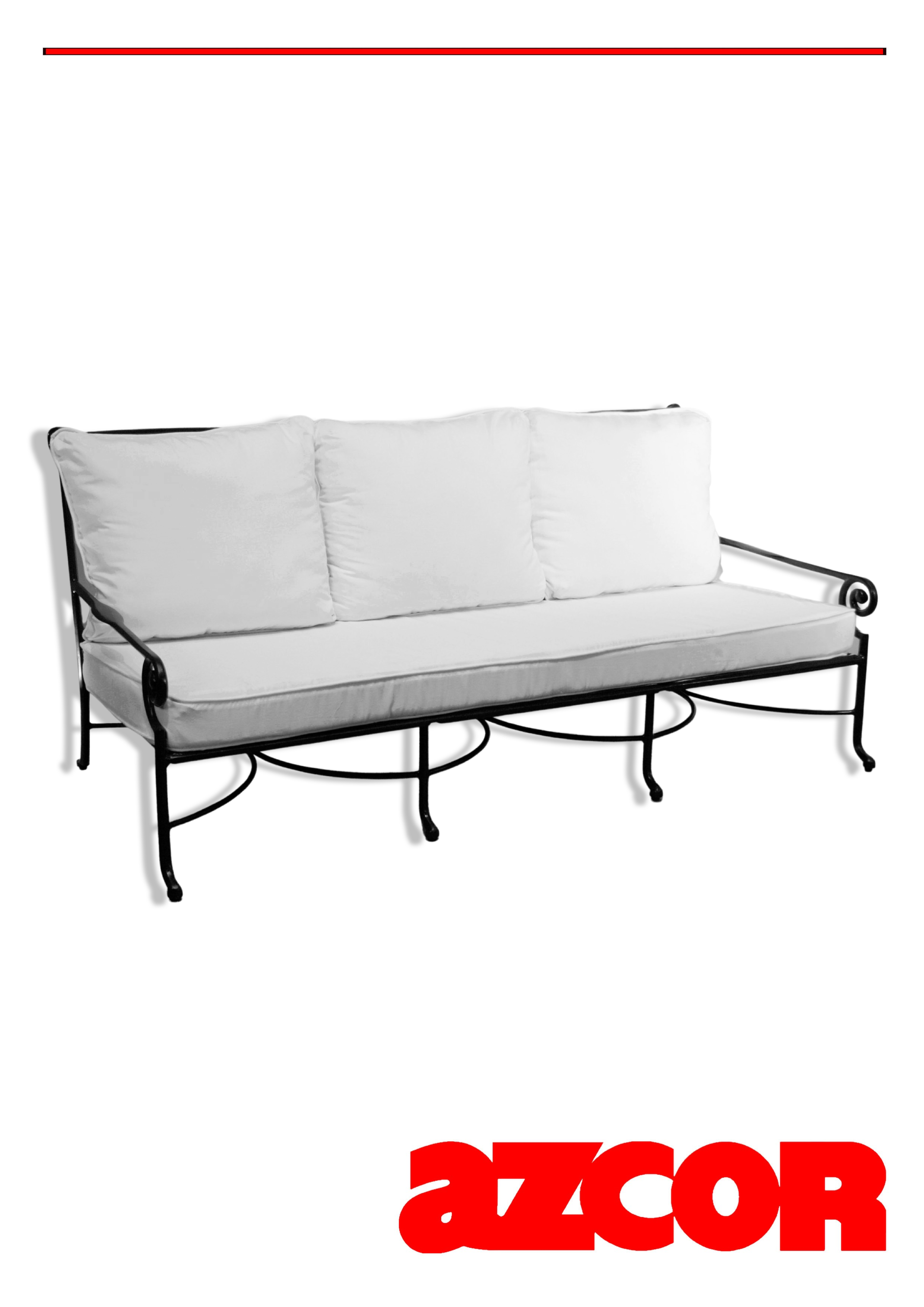 Marina Cast Aluminum 3-Seater Sofa