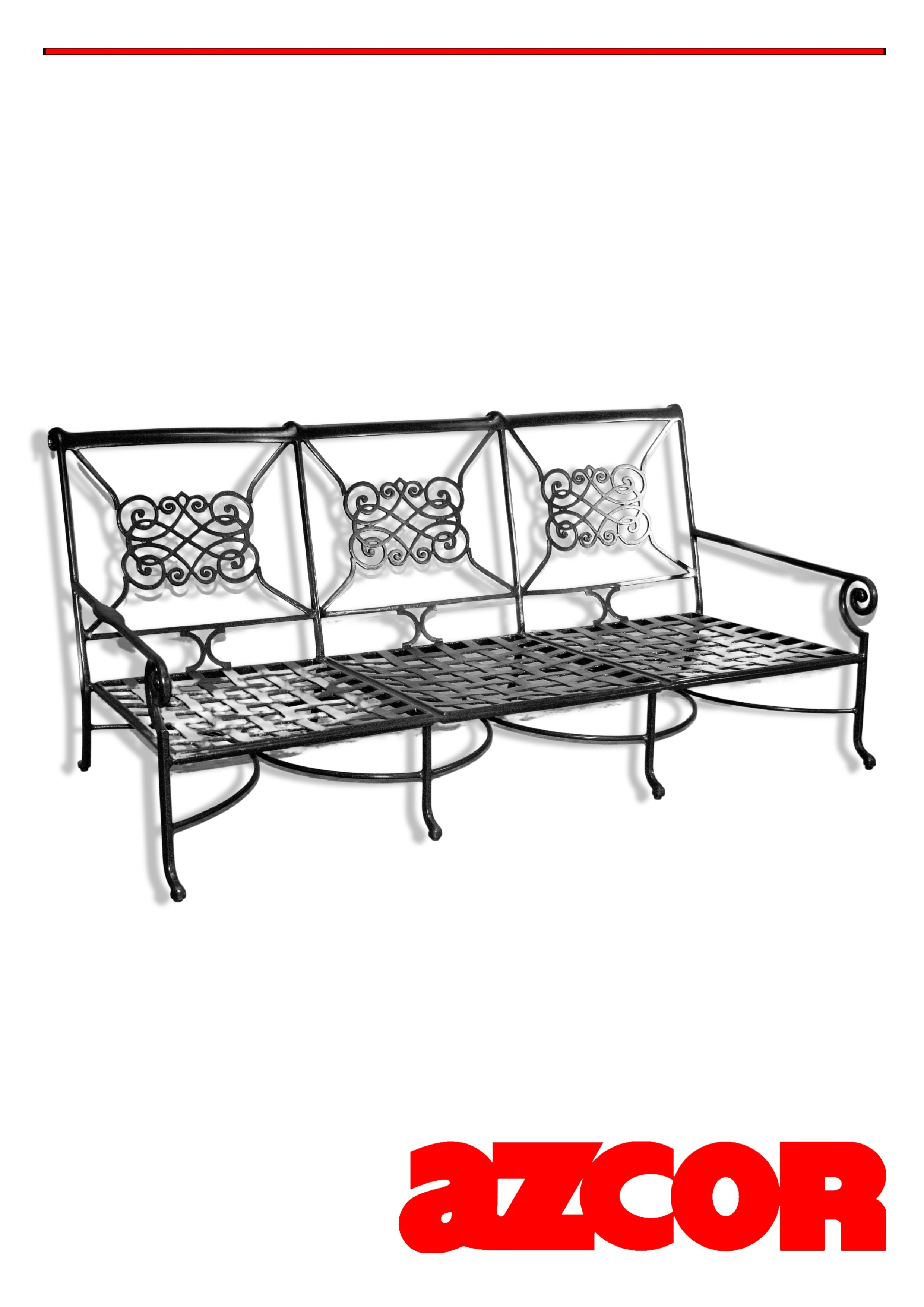 Marina Cast Aluminum 3-Seater Sofa