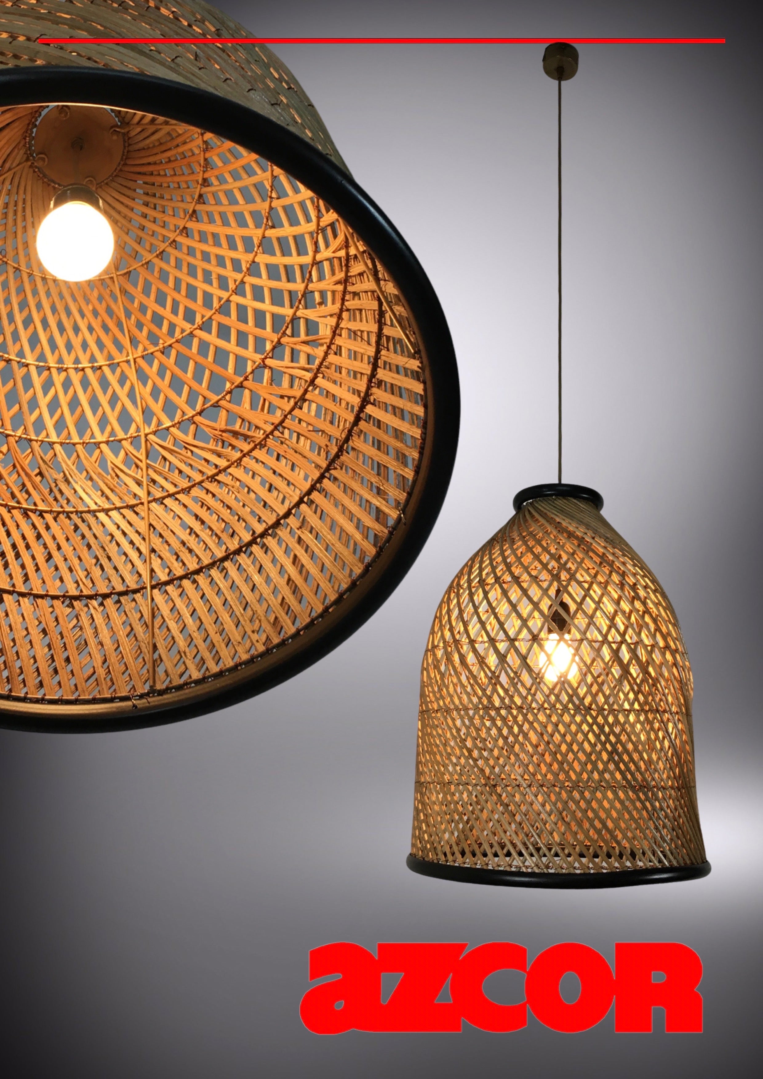 Wicker Basket Drop Light 440Ø