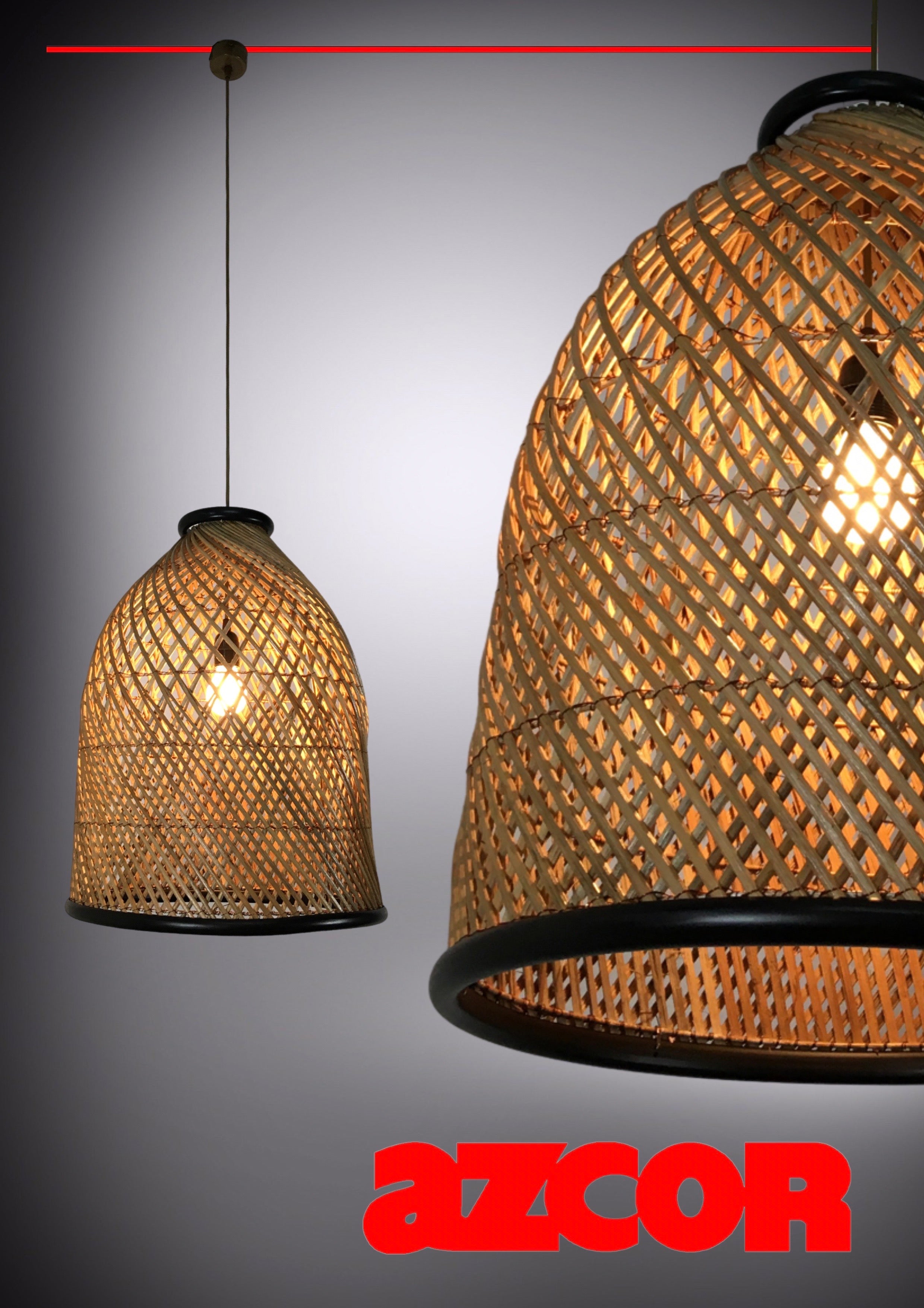 Wicker Basket Drop Light 440Ø