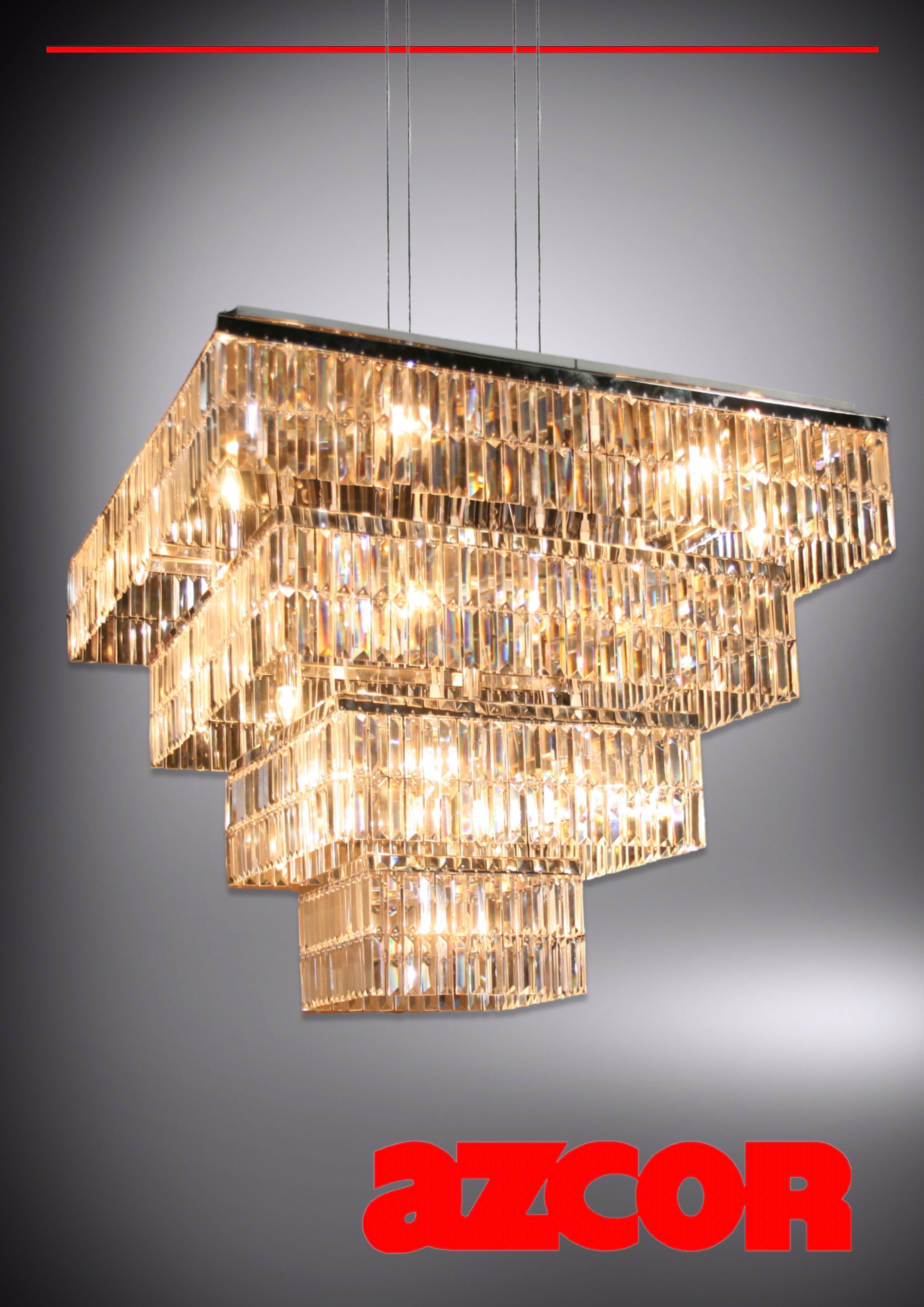 Jewel Crystal Square Chandelier 1000L x 11R