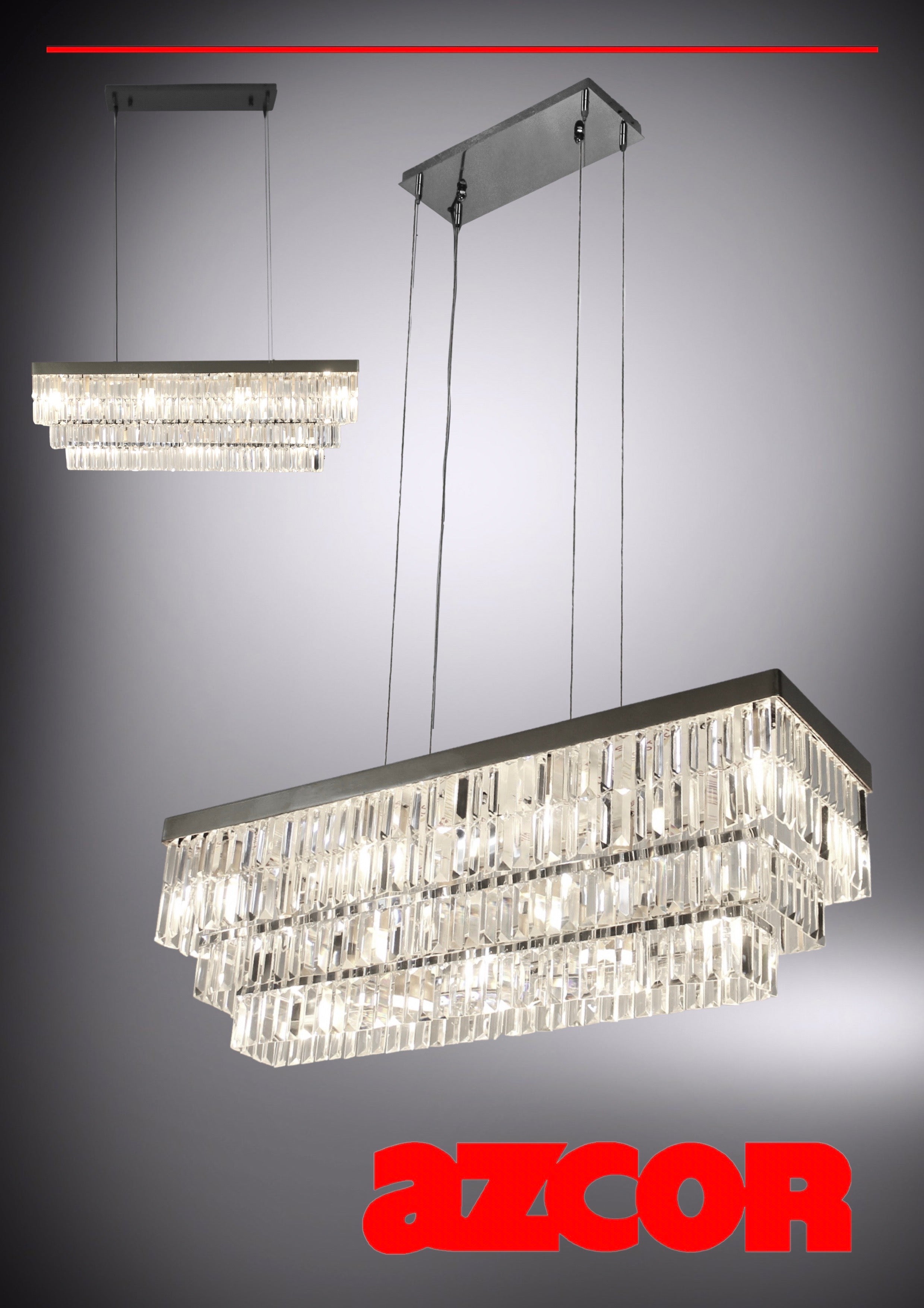 Jewel Crystal Dining Chandelier 1200L x 4R