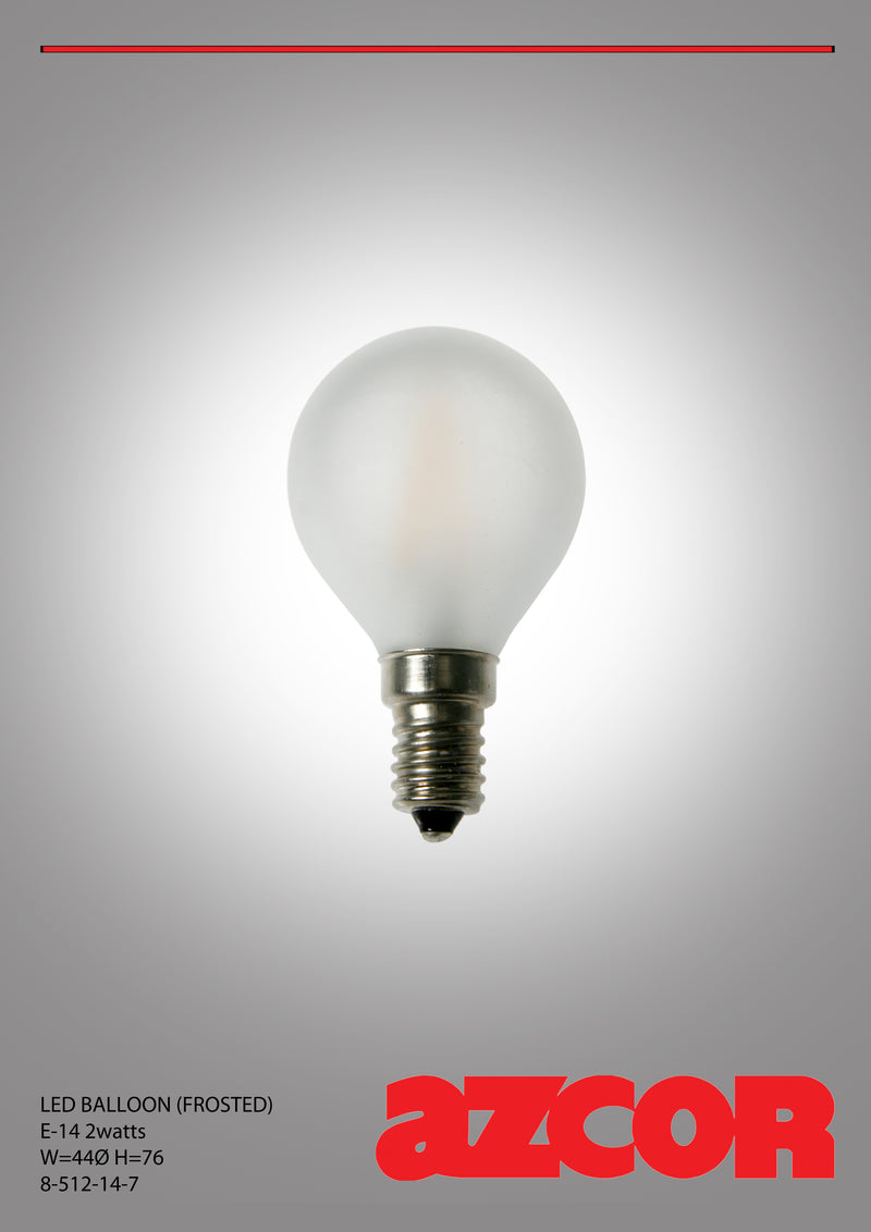 E14 Balloon Bulb LED 2W (Frosted)