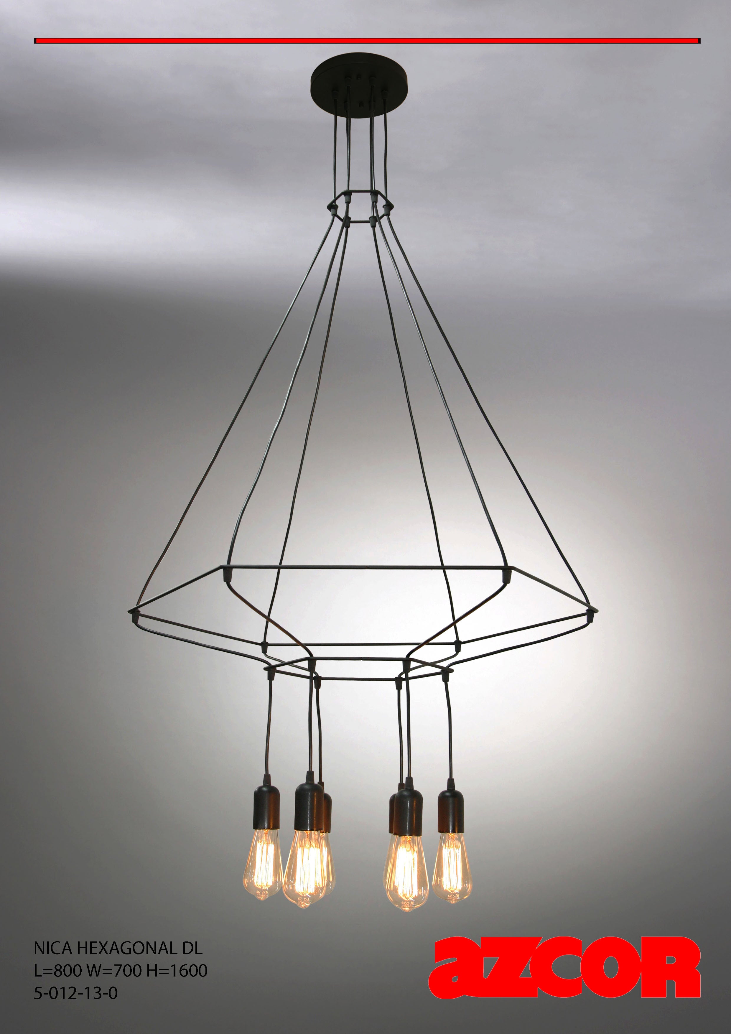 Nica Hexagonal Drop Light