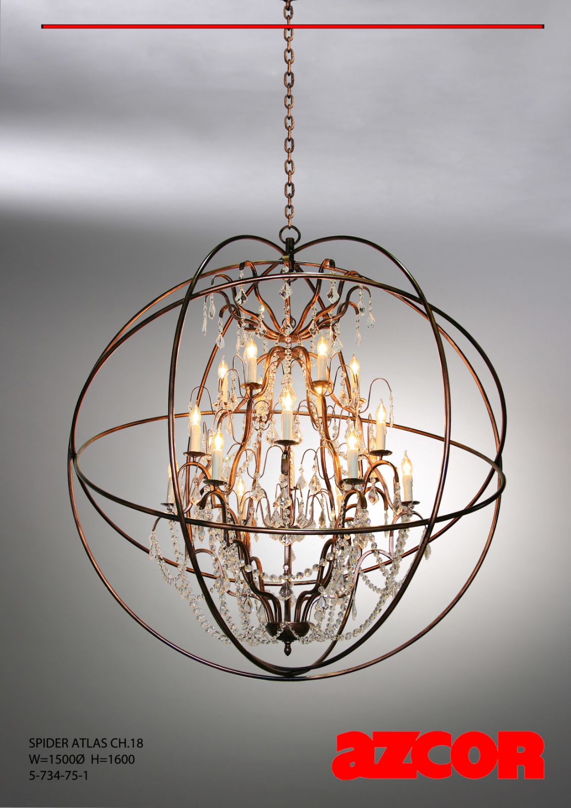 Spider Atlas Chandelier 18