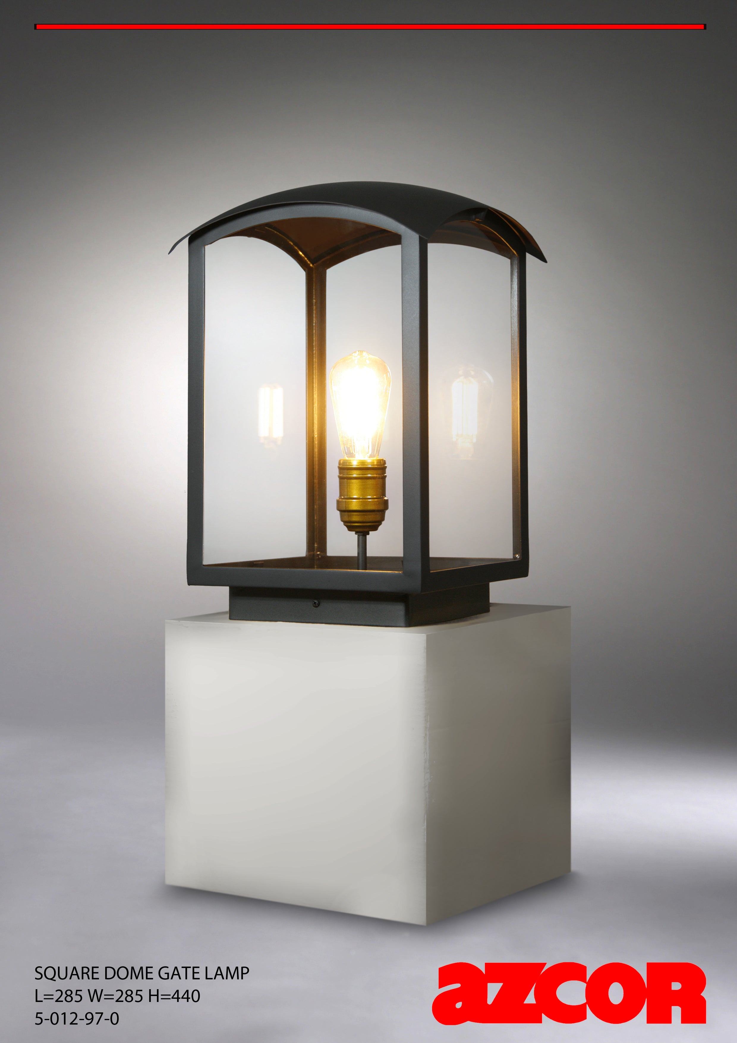 Square Dome Gate Lamp