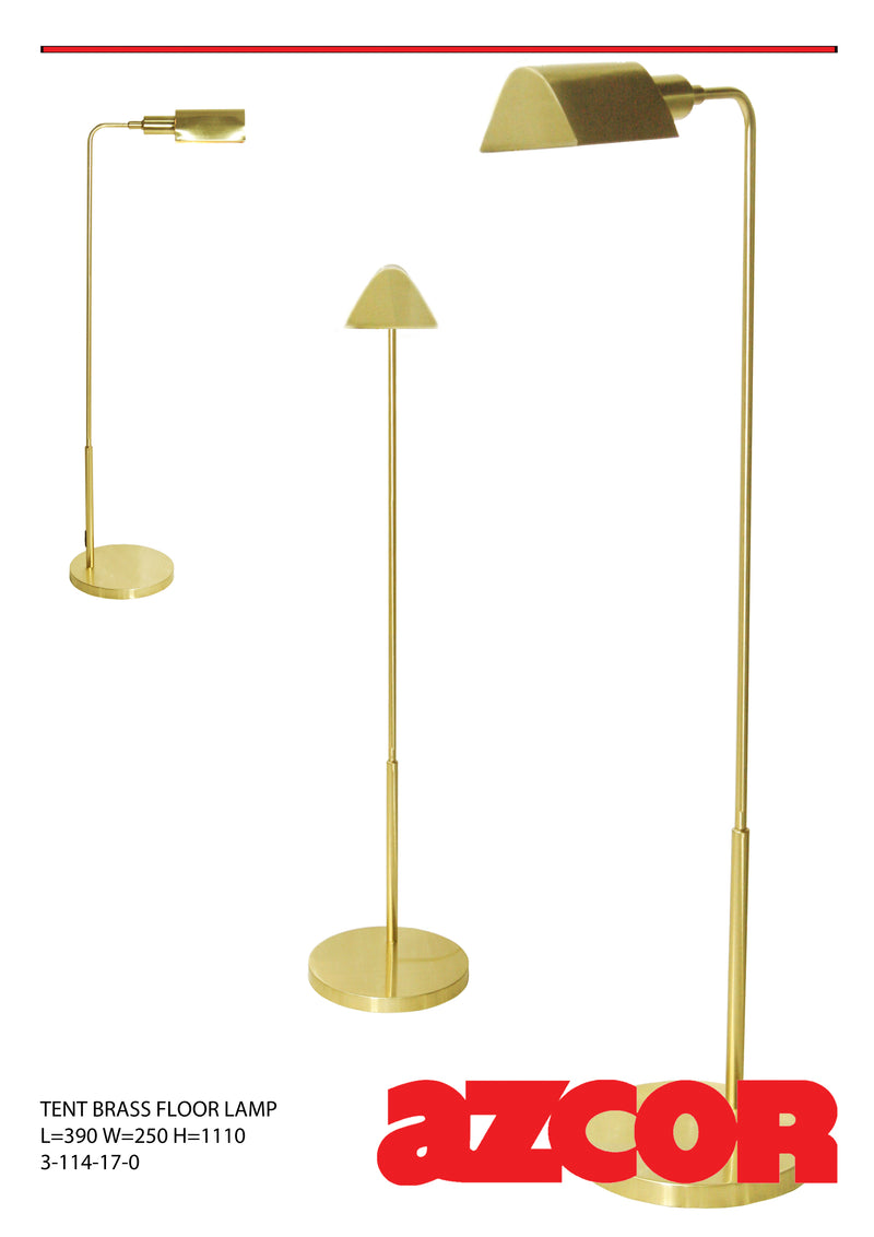 Tent Brass Floor Lamp