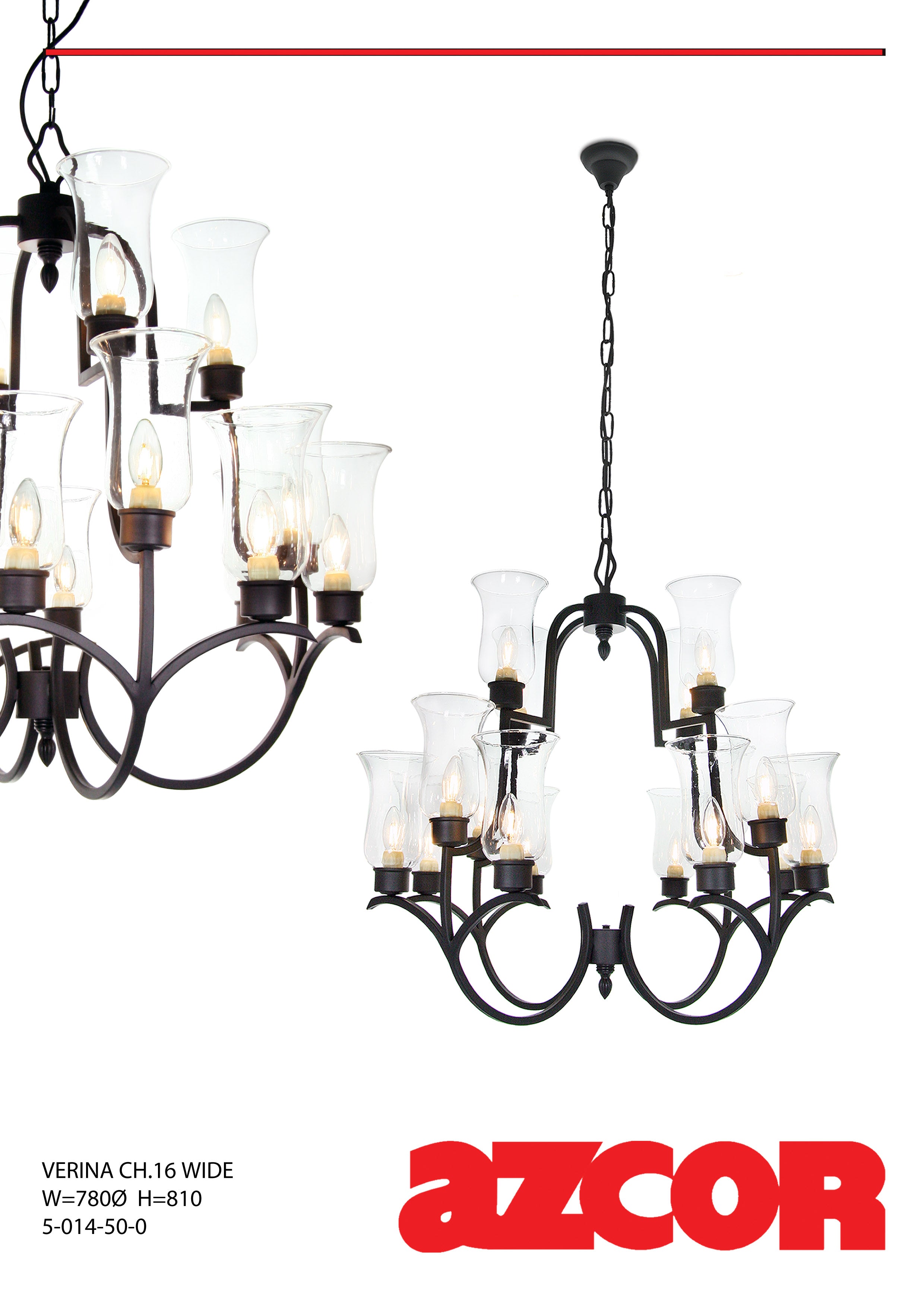 Verina Chandelier Wide 16